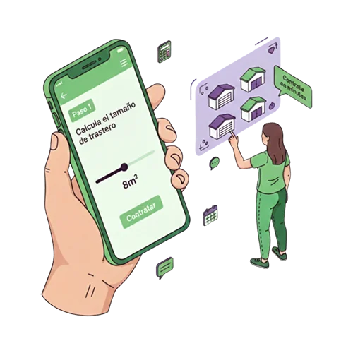 Calcula el tamaño de trastero que necesitas